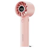 Gaiatop Portable Mini Fan, 3 Speed Handheld Fans with Power Display Flashlight, USB Rechargeable Battery, Lightweight Personal Cooling for Women Men Indoor Outdoor Travel Pink - Retail: $9