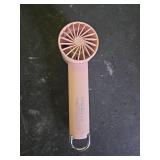 Gaiatop Portable Mini Fan, 3 Speed Handheld Fans with Power Display Flashlight, USB Rechargeable Battery, Lightweight Personal Cooling for Women Men Indoor Outdoor Travel Pink - Retail: $9