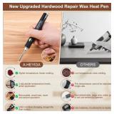 Vinyl Floor Repair Kit with Upgraded Heat Pen - 11 Colors Hardwood Wax 8 Colors Dual Tip Furniture Touch Up Markers, Laminate Flooring Scratch Repair Kit Covers Wooden Scratches, Cracks, Holes - Retai