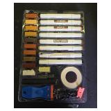 Vinyl Floor Repair Kit with Upgraded Heat Pen - 11 Colors Hardwood Wax 8 Colors Dual Tip Furniture Touch Up Markers, Laminate Flooring Scratch Repair Kit Covers Wooden Scratches, Cracks, Holes - Retai