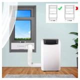 Portable Air Conditioner Window Vent Kit 26-62" Adjustable with Universal 5.05.9" Adapter Security Lock 2 Weather Stripping Perfect Fit for LG Portable AC Vertical Horizontal Sliding Window Seal Kit