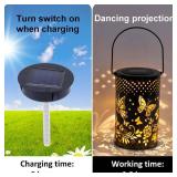 Solar-Lantern Waterproof Lights Replacement Top - Garden Decor Outdoor Lighting Decorative Patio Lighting Solar Replacement Top (3.15 inch Dancing_2pack) - Retail: $20