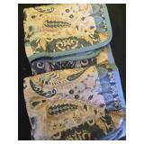 WONGS BEDDING Boho Quilt Set King Size, Blue Patchwork Plaid Bedspread Bedding Sets Paisley Soft Microfiber Quilts for King Bed 3 Pieces Coverlet Set for All Season (104"x90")