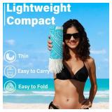 Widdonen Thin Turkish Beach Towel Quick Dry Absorbent Cotton Lightweight Bath Pool Towels Extra Large Oversized Sand Free Beach Stuff Cloud Adults Gift - Retail: $50