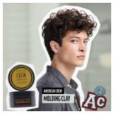 American Crew Menfts Hair Molding Clay, Like Styling Gel with Strong Hold and Medium Shine, 3 oz USED - Retail: $18