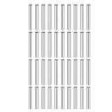 uxcell 40 Pcs 4 mm x 25 mm Dowel Pins 316L Stainless Steel Cylindrical Dowel Pins Shelf Support Peg Pin Rod Fasten Elements Metal Shelf Pegs Silver Tone - Retail: $8