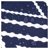 Adabana Outdoor Waterproof Throw Pillow Covers Set of 2 Boho Geometric Pillows Cover for Patio Garden 16 x 16 Inch Navy Blue - Retail: $14
