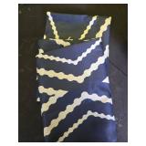 Adabana Outdoor Waterproof Throw Pillow Covers Set of 2 Boho Geometric Pillows Cover for Patio Garden 16 x 16 Inch Navy Blue - Retail: $14