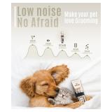 oneisall Dog Clipper Low Noise, Dog Grooming Kit with Rechargeable, Pet Shaver Cordless Electric Quiet Hair Clipper Set for Dogs Cats Pets?Gold? - Retail: $30