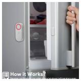 Freezer Door Alarm with Delay When Left Open, Door Chime Window Open Alarm Close Doors Reminder Loud 120 dB for Home, Store, Office, School - Retail: $12