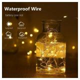 4-Pack Fairy Lights Battery Operated with Timer, Waterproof 16FT 50 LED String Lights Indoor Outdoor, Cuttable Starry Fairy Lights for Home Bedroom Classroom Dorm Wedding Christmas Decor (Warm White) 