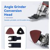 Angle Grinder Conversion Head, High Carbon Steel Angle Grinder Adapter Kit Universal Oscillating Tool Angle Grinder Conversion Head for Woodworking, Grinding, Trimming and Removal - Retail: $14