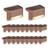SOLPEX 20 Pack Solar Deck Lights Outdoor, Waterproof Led Lights for Outdoor Stairs, Step, Fence, Yard, Patio, and Pathway(Warm White) - Retail: $37