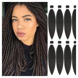 Alrence Pre Stretched Braiding Hair Long Braid 16 Inch 8m 7 Packs Professional Braiding Hair Extensions Synthetic Crochet Twist Braids (16 Inch, 4#) - Retail: $20