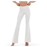 Ododos Womens Medium Bootcut Yoga Pants - White