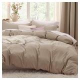 Bedsure King Size Comforter, Beige, 2 Pillowcases