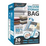Cozy Essential Vacuum Storage Bag, 20 Bags - Retail: $8