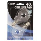 Feit Electric Bp40a15n/Cl/Cf 40 Watt Clear Ceiling Fan Light Bulb 2 Count
