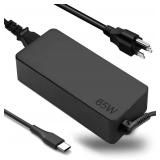 65W USB C Laptop Charger Replacement for Lenovo Thinkpad/Yoga/Chromebook, ADLX65YDC2A Lenovo Laptop Charger