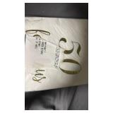 BLUE PANDA 50th Birthday Napkins for Women - 5 x 5 in, White, 3-Ply, Pack of 50 - Gold Foil 50 & Fabulous Design, Cocktail Napkins, Absorbent Party Tableware