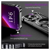 YOOVEI X Case for iPhone 13 Pro Max Case 6.7\",with Kickstand 360Â°Rotatable Magnetic Ring Stand,[Compatible with MagSafe] Shockproof Aluminum Metal Phone Case Slim & Light Phone case,Gray