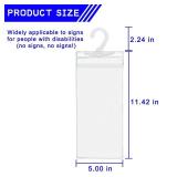 Mandark 2PCS Car Handicap Placard Holder, Ultra Transparent Auto Disabled Parking Permit Protective Cover with Hanger, 11.6 x 5 Placard Protector Accessories, Universal for Vehicles