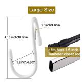 HiGift Purse Hanger for Closet, Unique Twist Design White Vinyl Coated Bag Hooks Organizer Hanging, Large Closet Hooks Purse Organizer Holder for Hanging Purse,Handbag,Belt,Hat,Backpack,Jeans