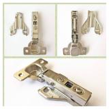 2 Piece Clip on Soft Close Hinges 105 Degree Self Close for Frameless Cabinet with Mounting Plates Full Overlay Premium Included Screws 1 Pair 00mm Kitchen Cabinet Furniture Hardware
