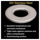 BCP Fasteners (50 Qty) 1/4\" x 1-1/4\" 304 Stainless Steel Fender Washers (BCP563)