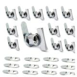 X-Haibei RV Thumb Operated Offset Cam Locks, 7/8\" RV Storage Door Locks, Non-Locking Thumb Turn for Camper or Trailer Door, Cabinet, Cupboards