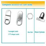 X-Haibei RV Thumb Operated Offset Cam Locks, 7/8\" RV Storage Door Locks, Non-Locking Thumb Turn for Camper or Trailer Door, Cabinet, Cupboards