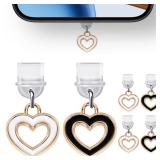 CYUXING 6Pcs Love Dust Plugs for Men, Phone Charms Exquisite Phone Dust Plug Charm Decorations Accessories Suitable for Protecting Headphones, Mobile Phones and Tablets