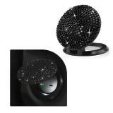 povtii Car Start Stop Button Cover, Anti-Scratch Bling Push Start Button Ignition Protective Cover, Rhinestone Crystal Car Engine Button Decoration Protector, Car Accessories (Black)