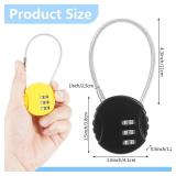 Moxweyeni 8 Pack Combination Lock 3 Digit Small Combo Luggage Number Cable Padlock Outdoor Waterproof Resettable Lock for School Gym Locker Travel Backpack Suitcase Storage (Multi Color)