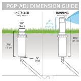 Hunter PGP-ADJ 3/4\" Rotor Sprinkler, Precision Automatic Lawn Sprinkler Head With Adjustable Arc & Watering Distance to Prevent Overwatering