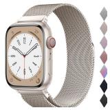 Original Stainless Steel Milanese Loop Compatible with Apple Watch Band 38mm 40mm 41mm 42mm 44mm 45mm 46mm 49mm, Magnetic Clasp Band for iWatch Series 10, 9,SE, 8 7 6 5 4 3 2 1,Ultra, Women & Men