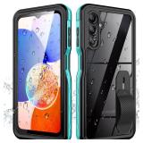 for Samsung Galaxy A14 5G Phone Case, Waterproof Case with Built-in Screen Protector & Cell Phone Ring Holder, Full Body Shockproof Rugged Heavy Duty Protection Cover for Samsung A14 5G Blue