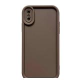 Puxicu Slim Case for iPhone Xs, Enhanced Camera Protection, Shockproof Skin-Friendly Touch Soft Case Cover for iPhone X Phone 5.8 inch, Coffee