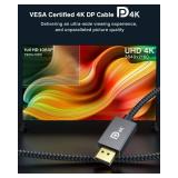 VESA Certified DisplayPort Cable, iVANKY 6.6ft DP Cable 1.2, [4K@60Hz, 2K@165Hz, 2K@144Hz], High Speed Gold-Plated Display Port to Display Port Cable, for Gaming Monitor, Graphics Card, TV, PC, Laptop