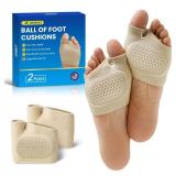 JWHOO Metatarsal Pads Ball Foot Cushion - 2 Pairs Ball of Foot Cushion with Gel for Pain Relief, Morton
