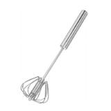 Stainless Steel Whizzy Whisk, Semi Automatic Whisk Egg Whisks Mixer for Stirring, Blending, Whisking, & Beating Blender, Hand Push Mixer (10 inches)