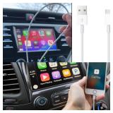 2 Pack Car Carplay Cable for iPhone 17 Air/15/16 16e 15 Pro Max 15 Plus USB A to USB Type C Data Cord,iPad 10th Gen, Samsung Galaxy Tab A7 A8 A9 S10+ S9 S8 S7 Note 10 S10,LG Phone Charger Charging