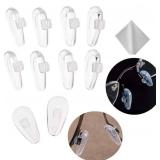 Push-in Eyeglass Nose Pads,BEHLINE Soft Silicone Air Cushion Glasses Replacement Nosepad,14mm Air Chamber/Air Bag/Nose Piece,Anti-slip Nose Bridge Pads for Eye Glasses Sunglasses(Clear)