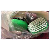 Dfacio 2Pack Vegetable Brush with Dots Remover, Non-Slip Grip Potato Scrubber Veggie Brush with Flexible and Hard Bristles, for Cleaning Food, Corn Silk and Carrots