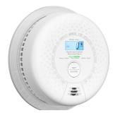 X-Sense Smoke Detector Carbon Monoxide Detector Combo, 10-Year Battery Smoke Detector with Display, Standalone Model SC01, Single Pack