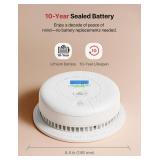 X-Sense Smoke Detector Carbon Monoxide Detector Combo, 10-Year Battery Smoke Detector with Display, Standalone Model SC01, Single Pack