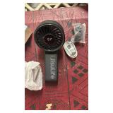 JISULIFE Handheld Fan Life7 â Ultimate Flexibility: High-Power Motor, LED Display, 19.5 Hrs Cooling, 5000mAh Rechargeable, 5-Speed, Foldable Design, 3-IN-1 Portable Fan for Travel Cruise Beach(Bl