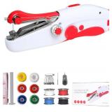 Handheld Sewing Machine, Mini Portable Electric Sewing Machine for Beginners Adult, Easy to Use and Fast Stitch Suitable for Clothes,Fabrics, Cutains,DIY Home Travel (White)