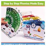THE BAMBINO TREE Phonics Flash Cards - Learn to Read in 20 Phonic Stages - Education for Kids Ages 4-8 Kindergarten 1st 2nd Grade