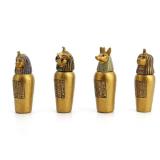 Veronese Design 3 1/2\" Egyptian Canopic Jars Miniatures (Set of Four) Resin Figurine